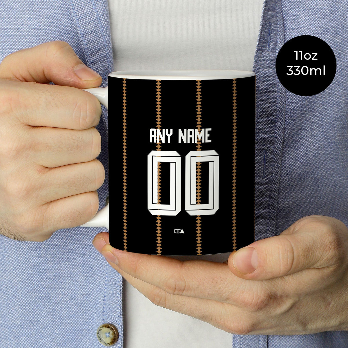 Mug with the Germany 2026 Third football shirt design by RIPA Football