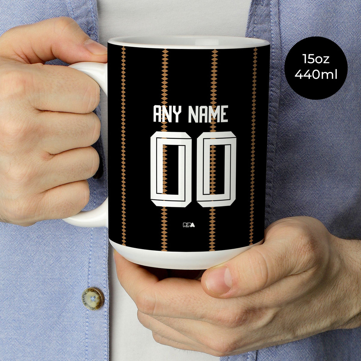 Mug with the Germany 2026 Third football shirt design by RIPA Football