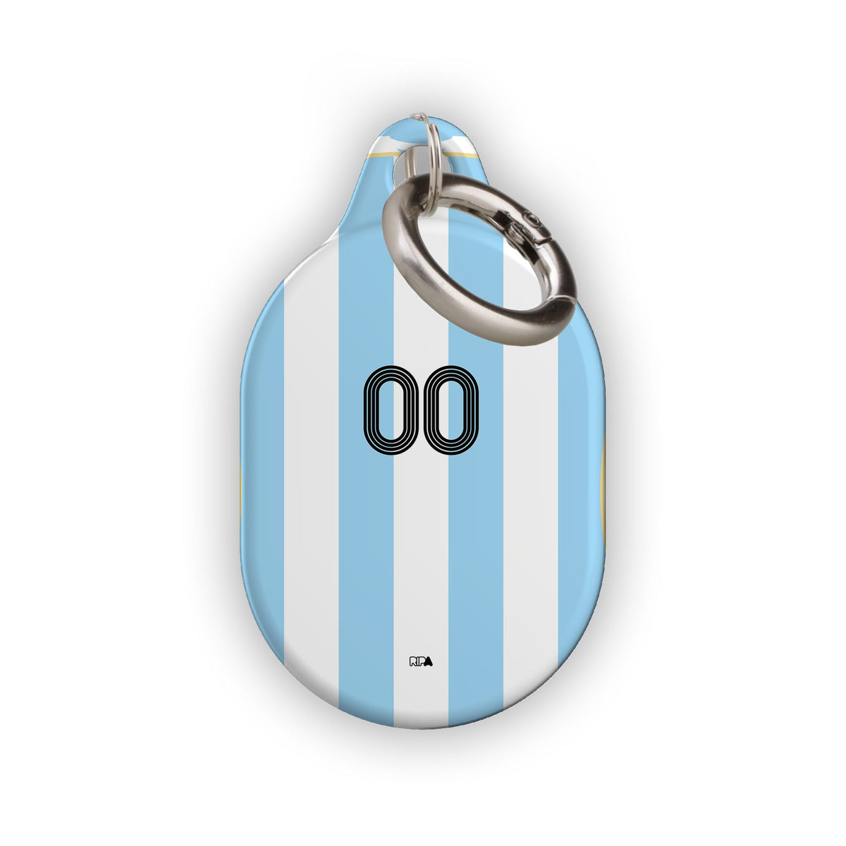 AirTag holder with the Argentina 2006 Home football shirt design by RIPA Football