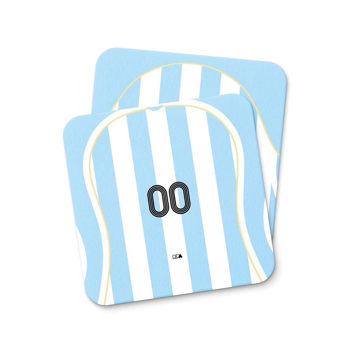Coaster with the Argentina 2006 Home football shirt design by RIPA Football