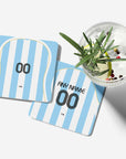 Coaster with the Argentina 2006 Home football shirt design by RIPA Football