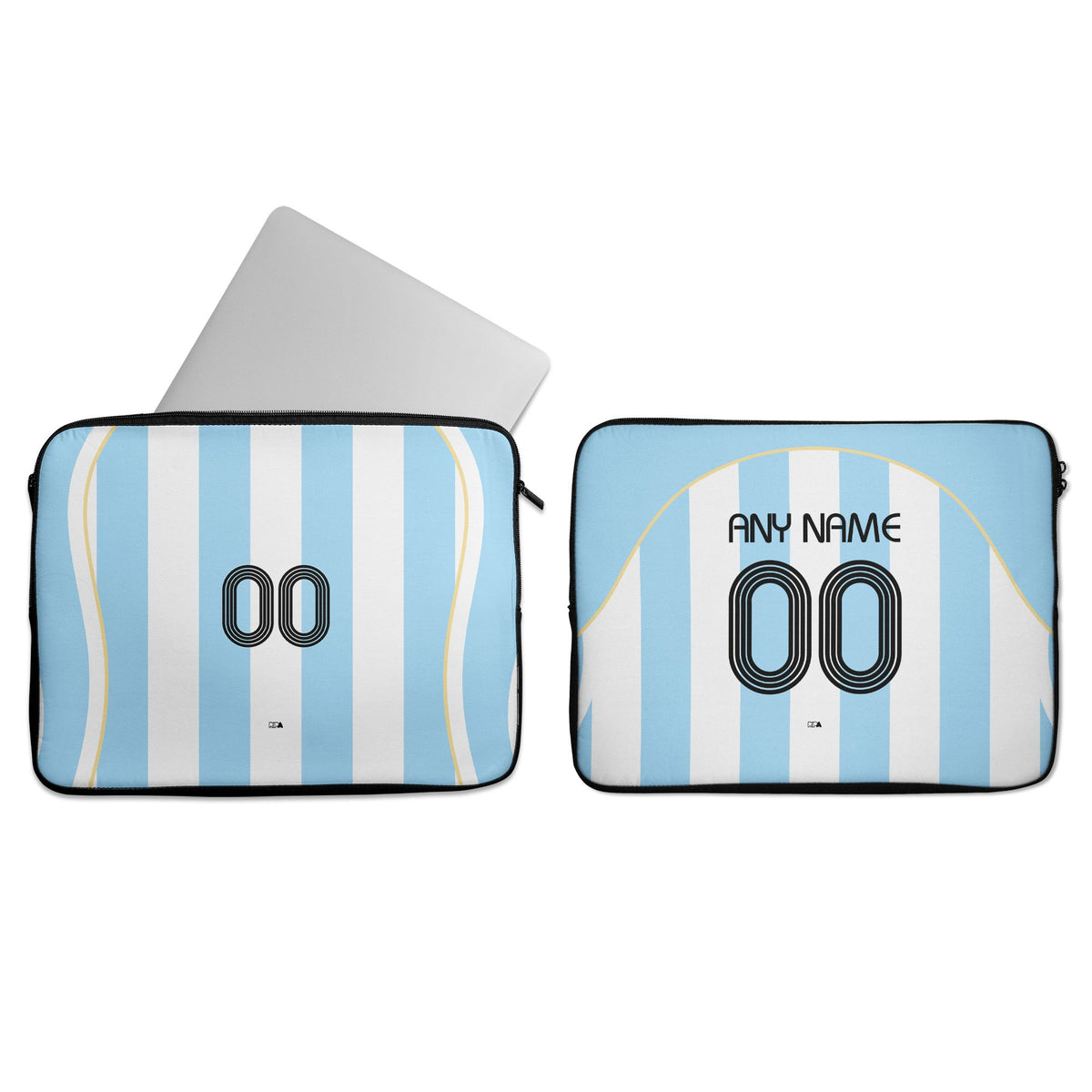 Laptop sleeve with the Argentina 2006 Home football shirt design by RIPA Football