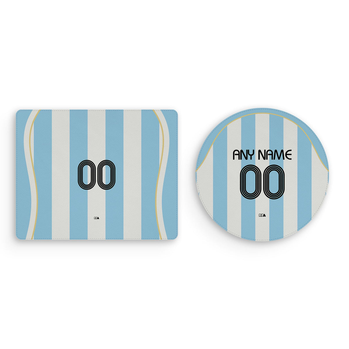 Mouse pad with the Argentina 2006 Home football shirt design by RIPA Football