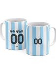 Mug with the Argentina 2006 Home football shirt design by RIPA Football