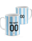 Mug with the Argentina 2006 Home football shirt design by RIPA Football
