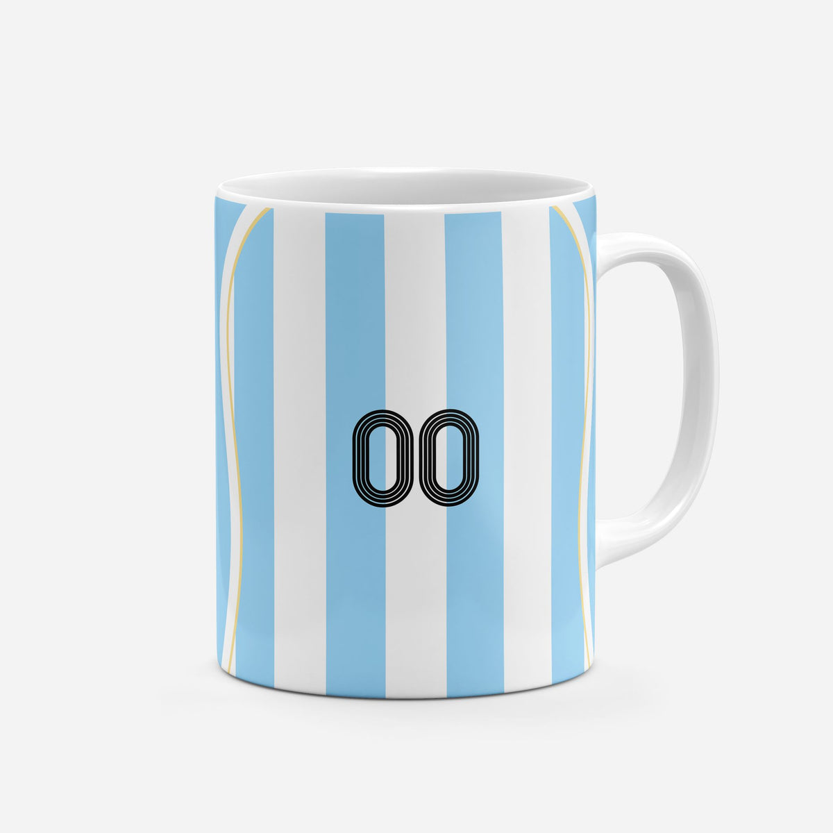 Mug with the Argentina 2006 Home football shirt design by RIPA Football