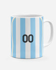 Mug with the Argentina 2006 Home football shirt design by RIPA Football