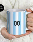 Mug with the Argentina 2006 Home football shirt design by RIPA Football