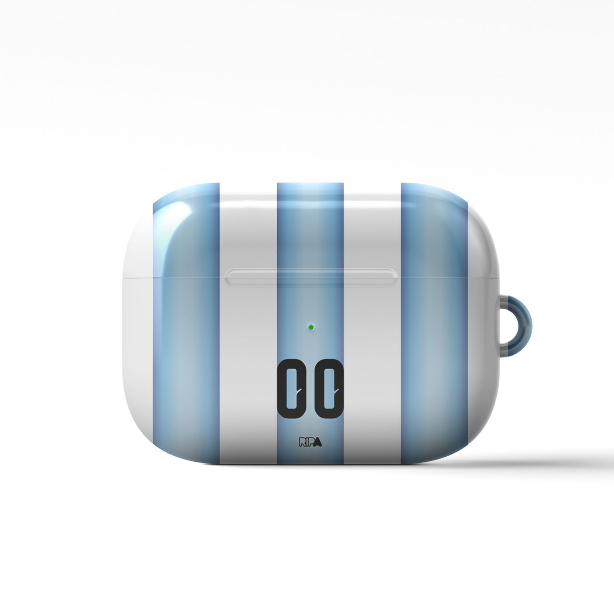 AirPods case with the Argentina 2026 Home football shirt design by RIPA Football
