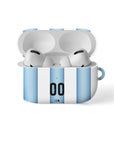 AirPods case with the Argentina 2026 Home football shirt design by RIPA Football