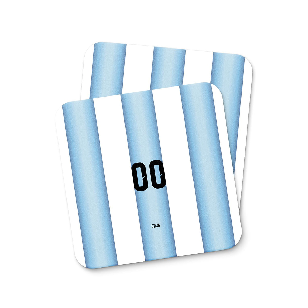 Coaster with the Argentina 2026 Home football shirt design by RIPA Football