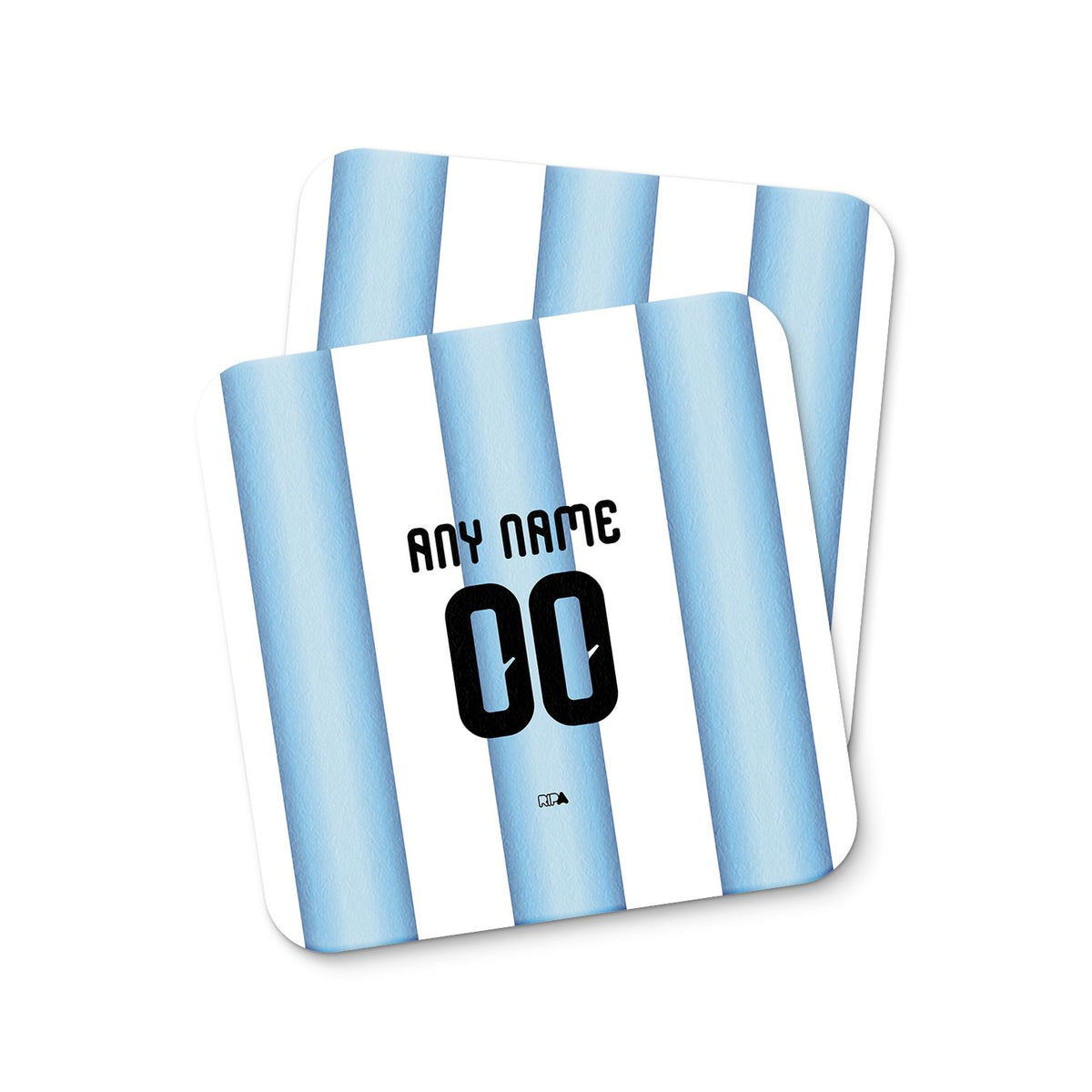 Coaster with the Argentina 2026 Home football shirt design by RIPA Football