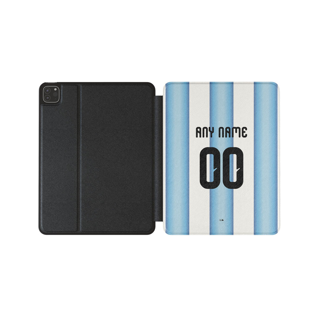 iPad case with the Argentina 2026 Home football shirt design by RIPA Football