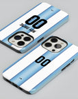 Phone case with the Argentina 2026 Home football shirt design by RIPA Football