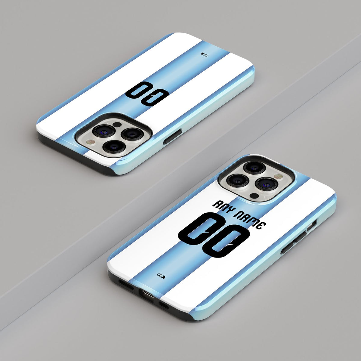 Phone case with the Argentina 2026 Home football shirt design by RIPA Football