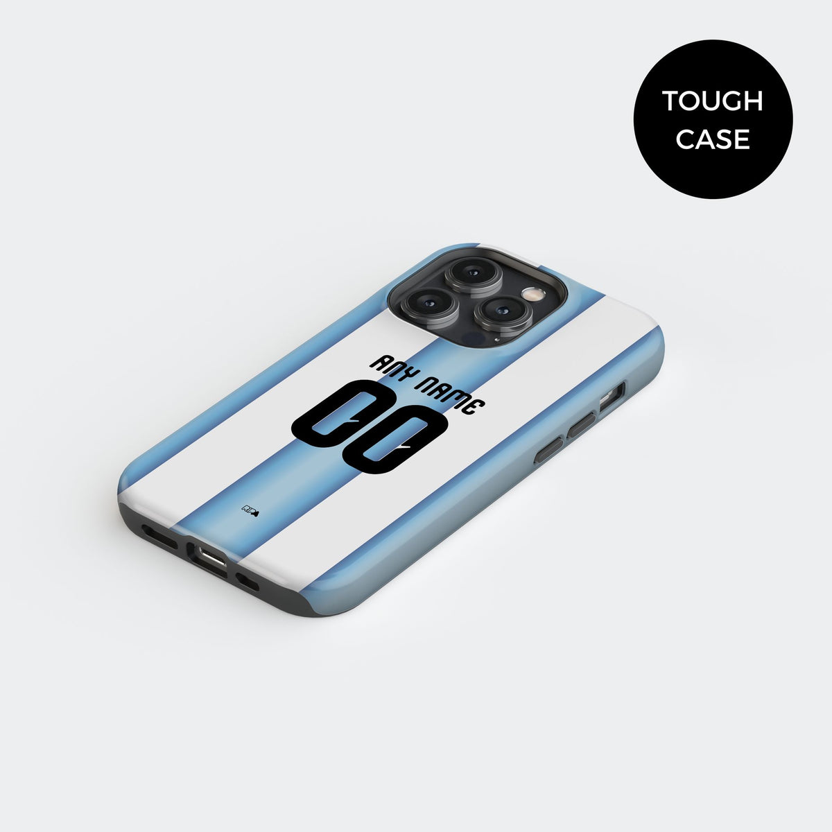 Phone case with the Argentina 2026 Home football shirt design by RIPA Football
