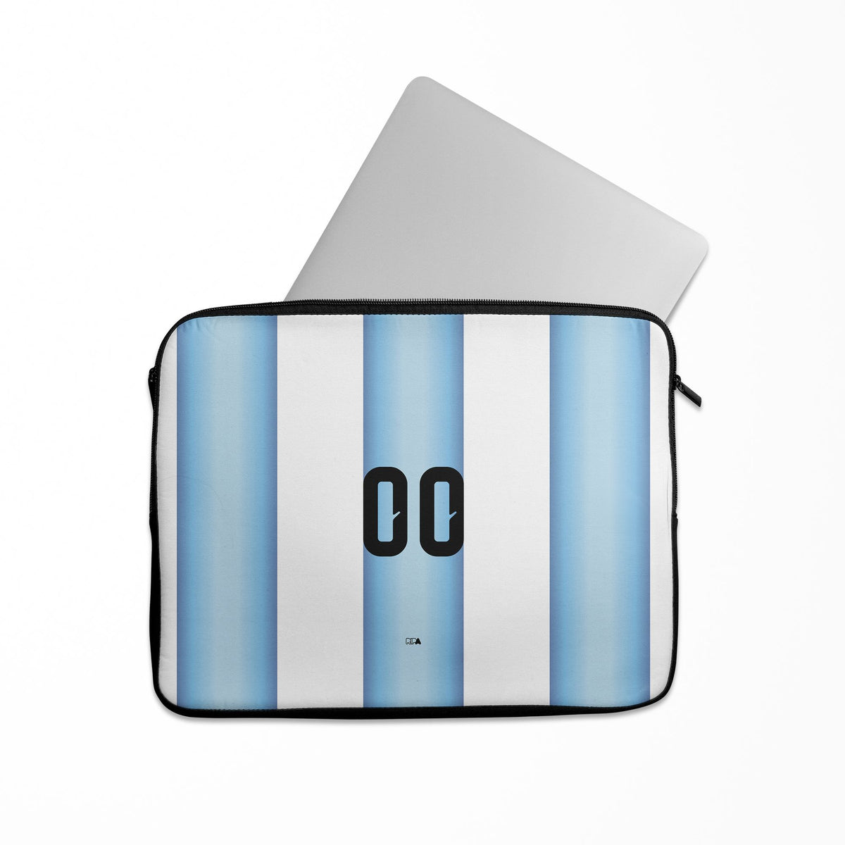 Laptop sleeve with the Argentina 2026 Home football shirt design by RIPA Football