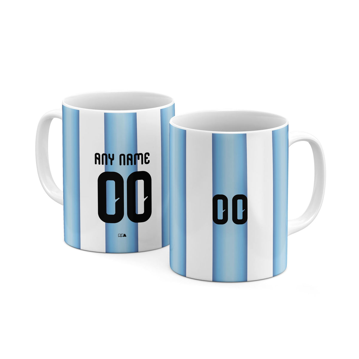 Mug with the Argentina 2026 Home football shirt design by RIPA Football