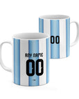 Mug with the Argentina 2026 Home football shirt design by RIPA Football