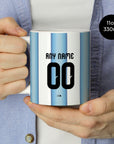 Mug with the Argentina 2026 Home football shirt design by RIPA Football
