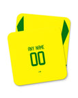 Coaster with the Brazil 2002 Home football shirt design by RIPA Football