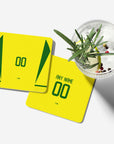 Coaster with the Brazil 2002 Home football shirt design by RIPA Football
