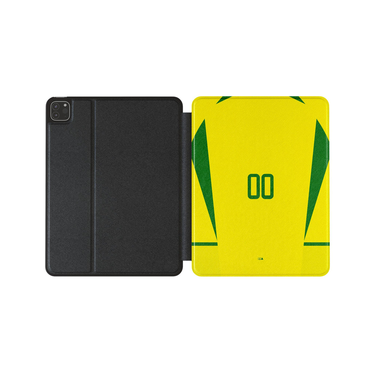 iPad case with the Brazil 2002 Home football shirt design by RIPA Football