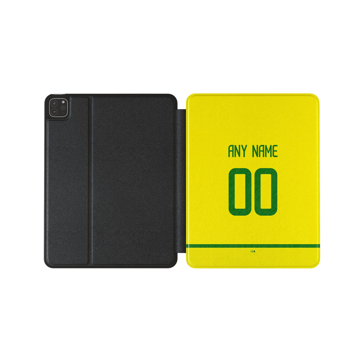iPad case with the Brazil 2002 Home football shirt design by RIPA Football