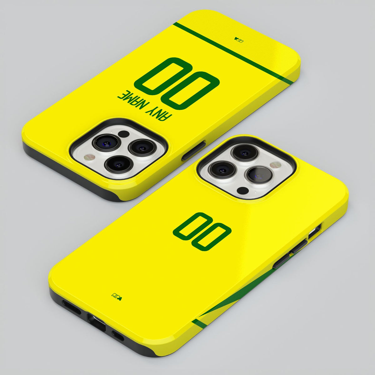 Phone case with the Brazil 2002 Home football shirt design by RIPA Football
