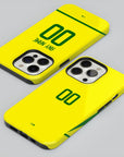 Phone case with the Brazil 2002 Home football shirt design by RIPA Football