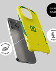 Phone case with the Brazil 2002 Home football shirt design by RIPA Football