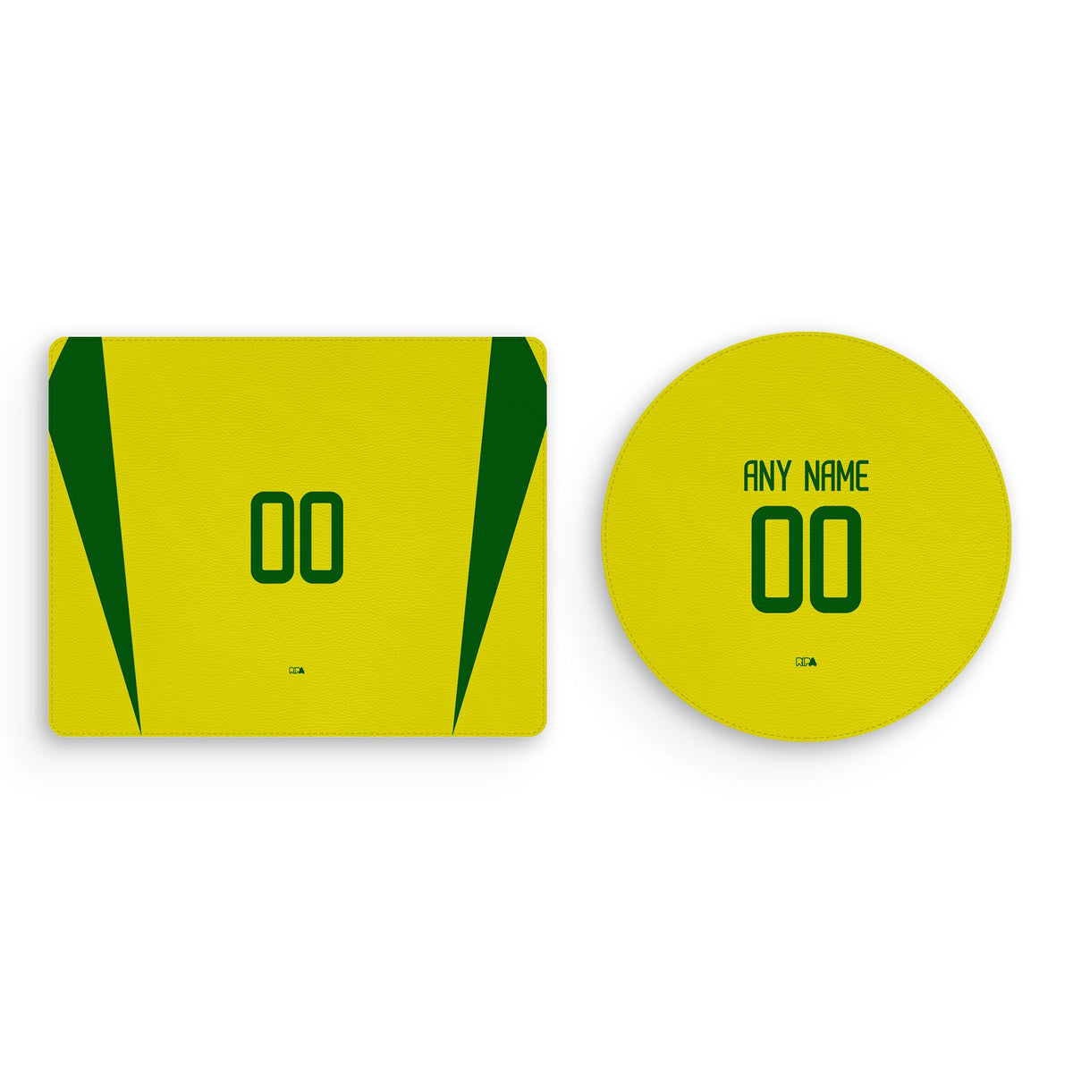 Mouse pad with the Brazil 2002 Home football shirt design by RIPA Football