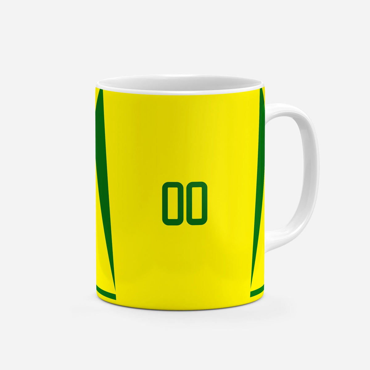 Mug with the Brazil 2002 Home football shirt design by RIPA Football