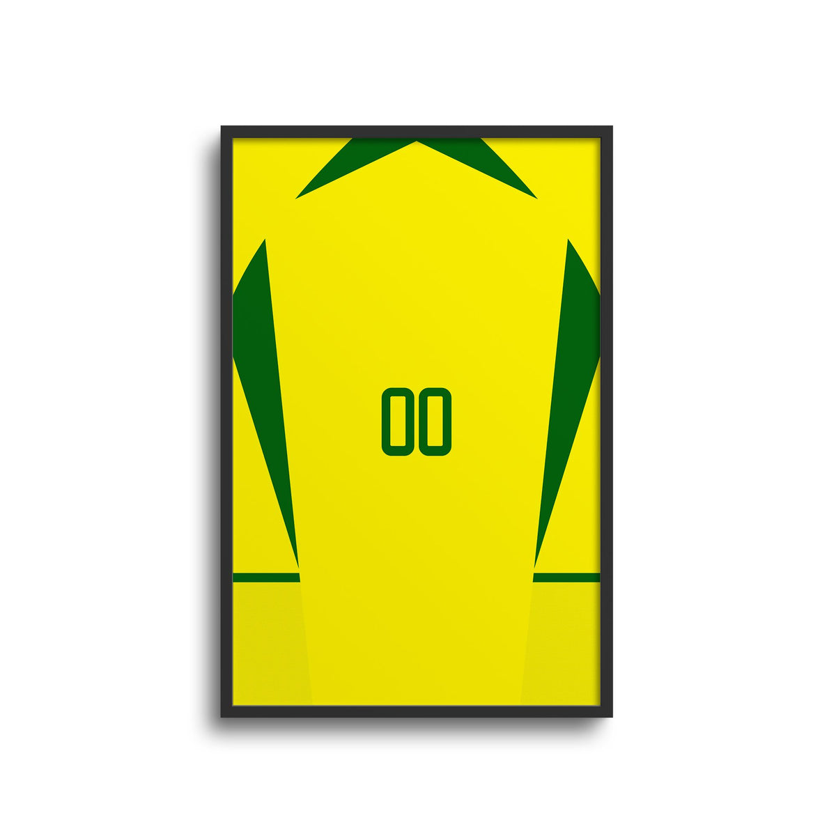 Print with the Brazil 2002 Home football shirt design by RIPA Football