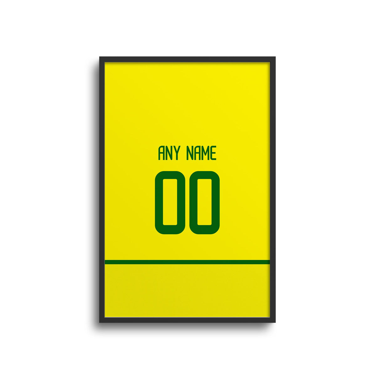 Print with the Brazil 2002 Home football shirt design by RIPA Football