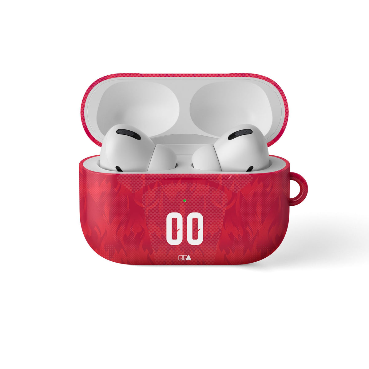 AirPods case with the Belgium 2026 Home football shirt design by RIPA Football