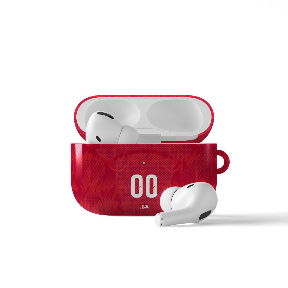 AirPods case with the Belgium 2026 Home football shirt design by RIPA Football