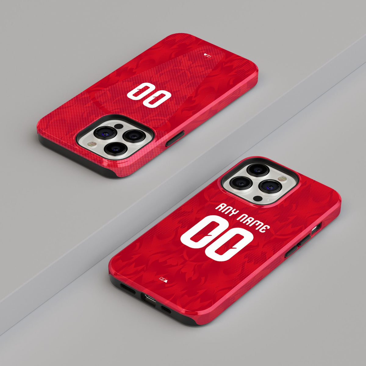 Phone case with the Belgium 2026 Home football shirt design by RIPA Football