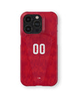 Phone case with the Belgium 2026 Home football shirt design by RIPA Football