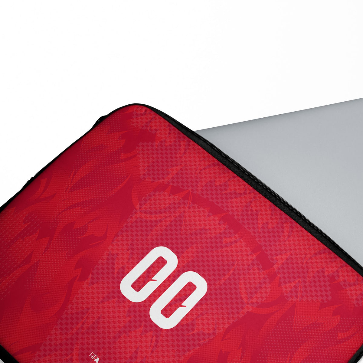 Laptop sleeve with the Belgium 2026 Home football shirt design by RIPA Football