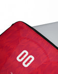 Laptop sleeve with the Belgium 2026 Home football shirt design by RIPA Football