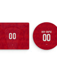 Mouse pad with the Belgium 2026 Home football shirt design by RIPA Football