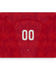 Mouse pad with the Belgium 2026 Home football shirt design by RIPA Football