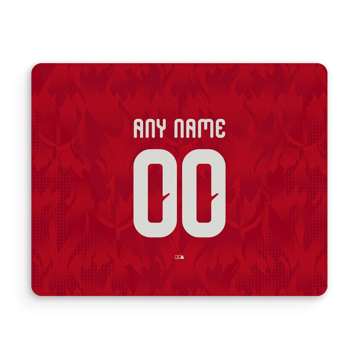 Mouse pad with the Belgium 2026 Home football shirt design by RIPA Football