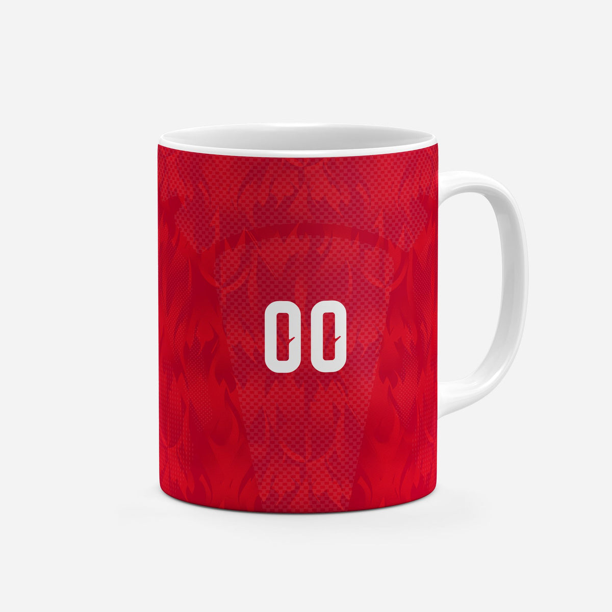 Mug with the Belgium 2026 Home football shirt design by RIPA Football