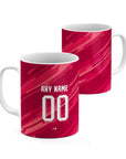 Mug with the Bosnia and Herzegovina 2026 Goalkeeper football shirt design by RIPA Football