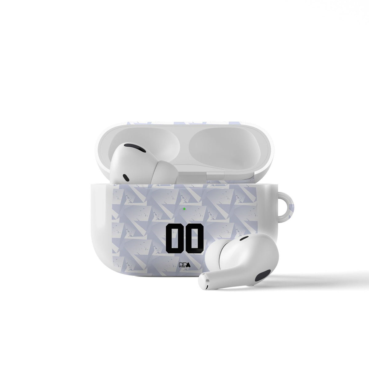 AirPods case with the Cape Verde 2026 Away football shirt design by RIPA Football