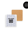 Coaster with the Cape Verde 2026 Away football shirt design by RIPA Football