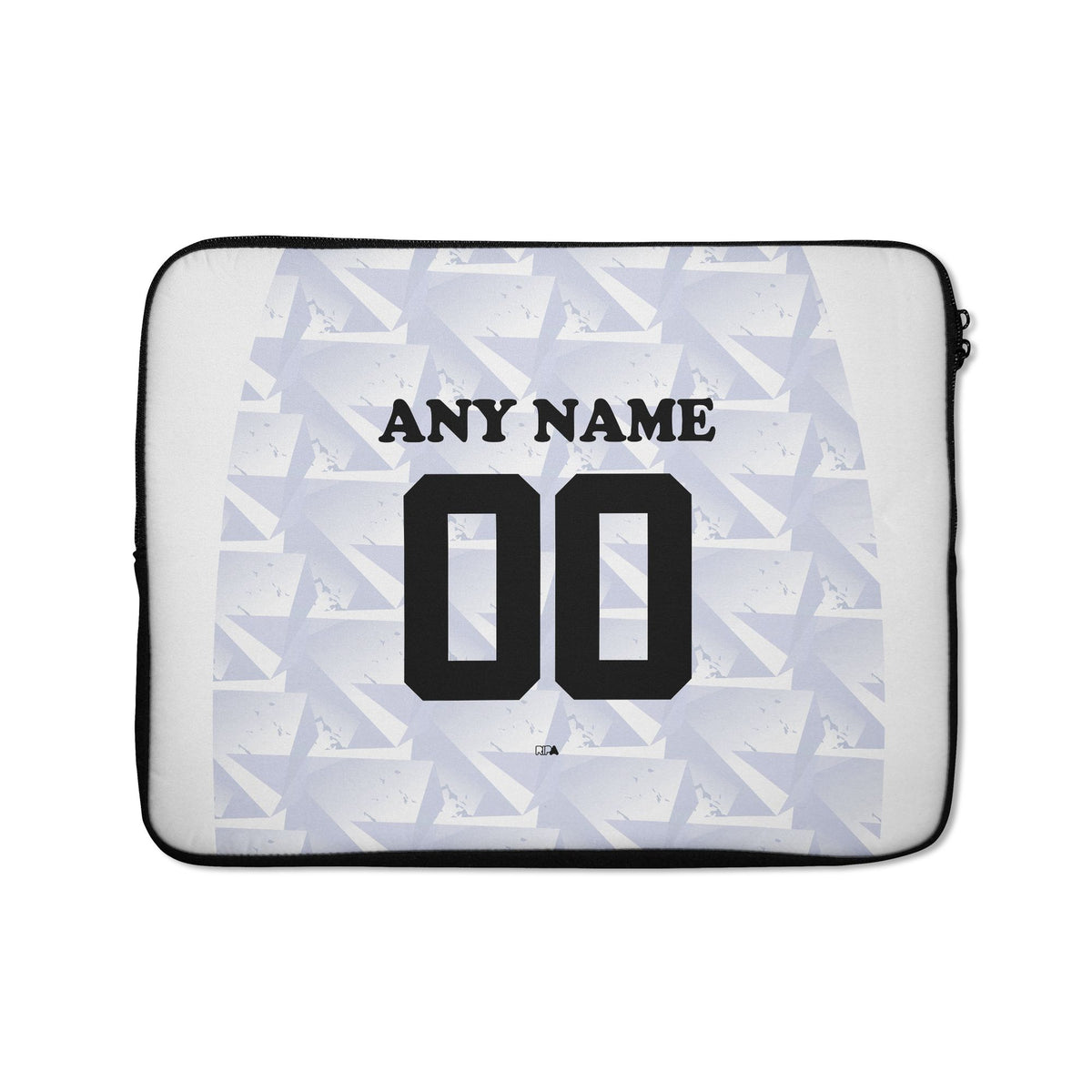 Laptop sleeve with the Cape Verde 2026 Away football shirt design by RIPA Football