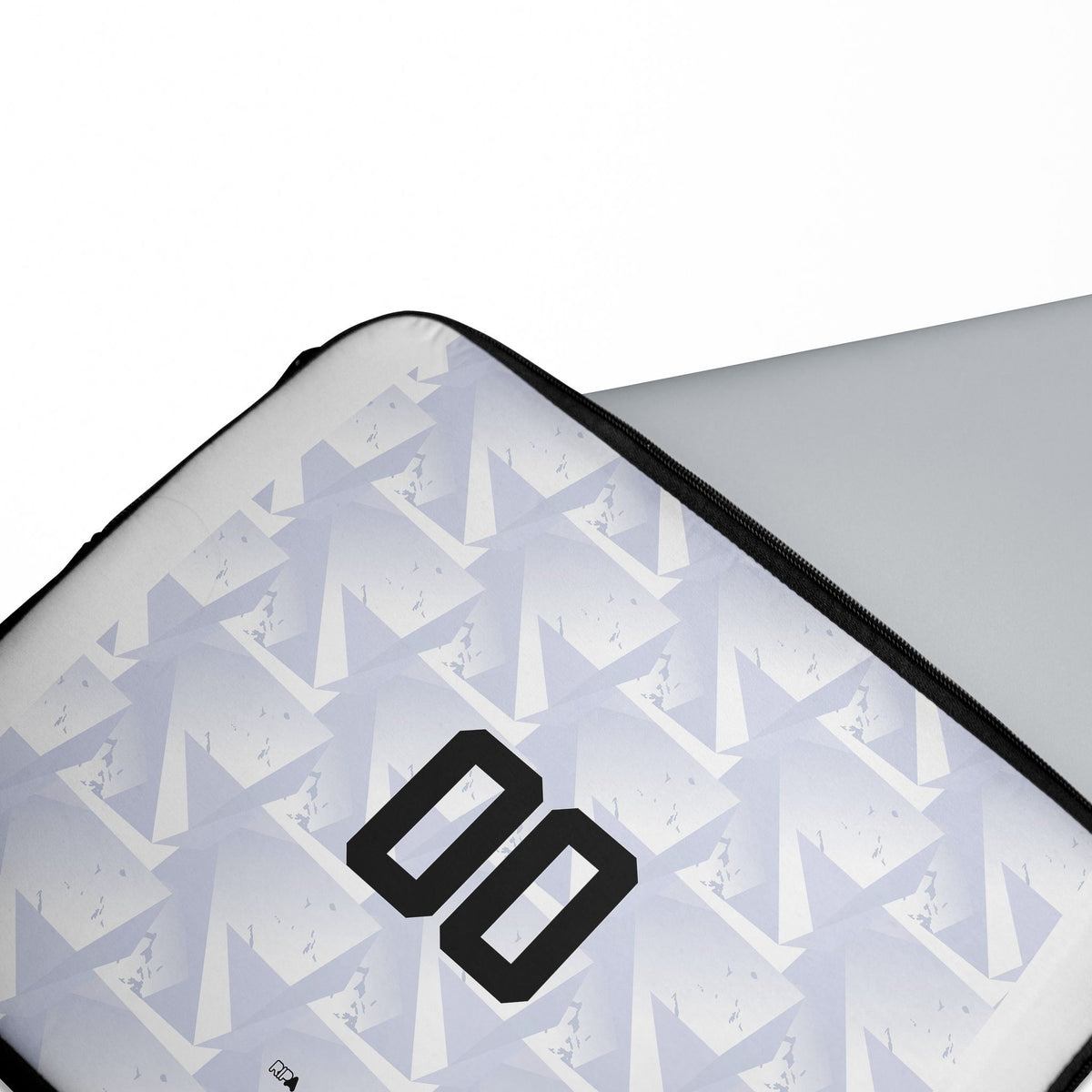 Laptop sleeve with the Cape Verde 2026 Away football shirt design by RIPA Football